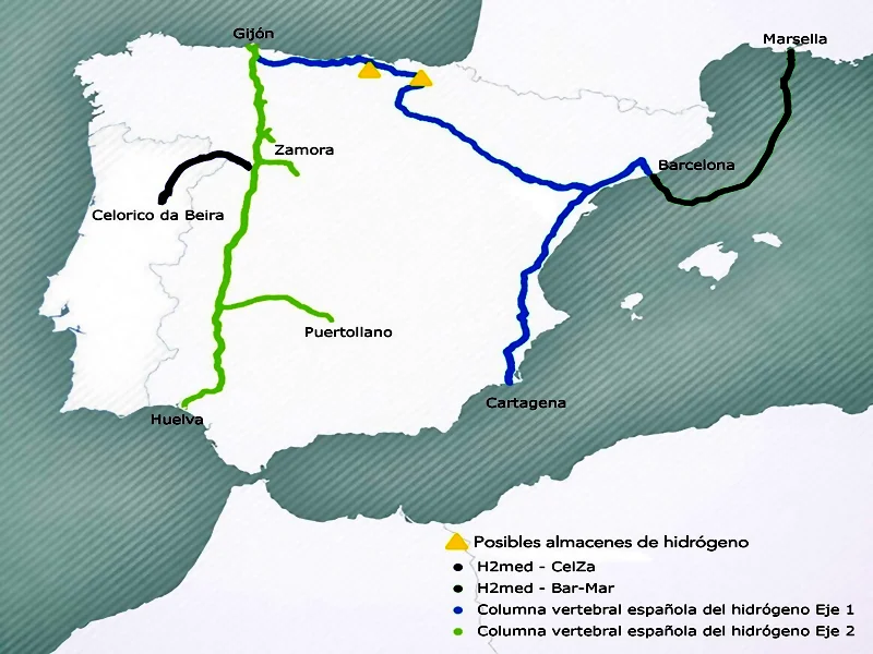 mapa hidroducto españa