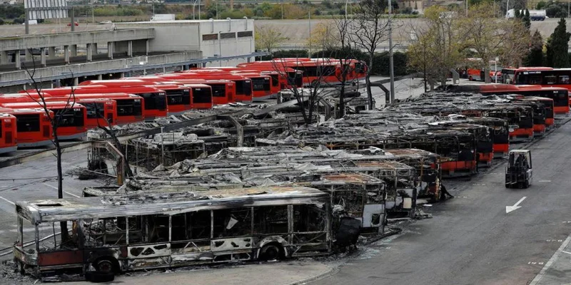 Incendio de autobuses de hidrógeno en Francia